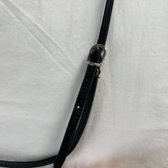 Vera Pelle Black Leather Crossbody Purse Made in Italy - Picture 6 of 9